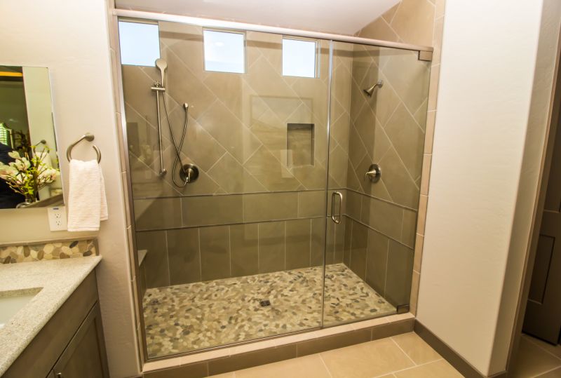Corner Walk-in Shower with Frameless Glass