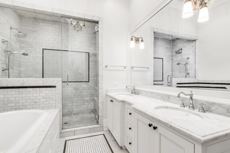Walk-in Shower with Embedded Lighting